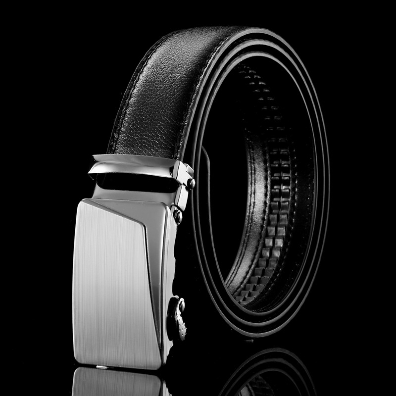 HOT Mens Business Style Belt Black Pu Leather Strap Male Waistband Automatic Buckle Men Top Quality Girdle Belts For Jeans_voghion.com
