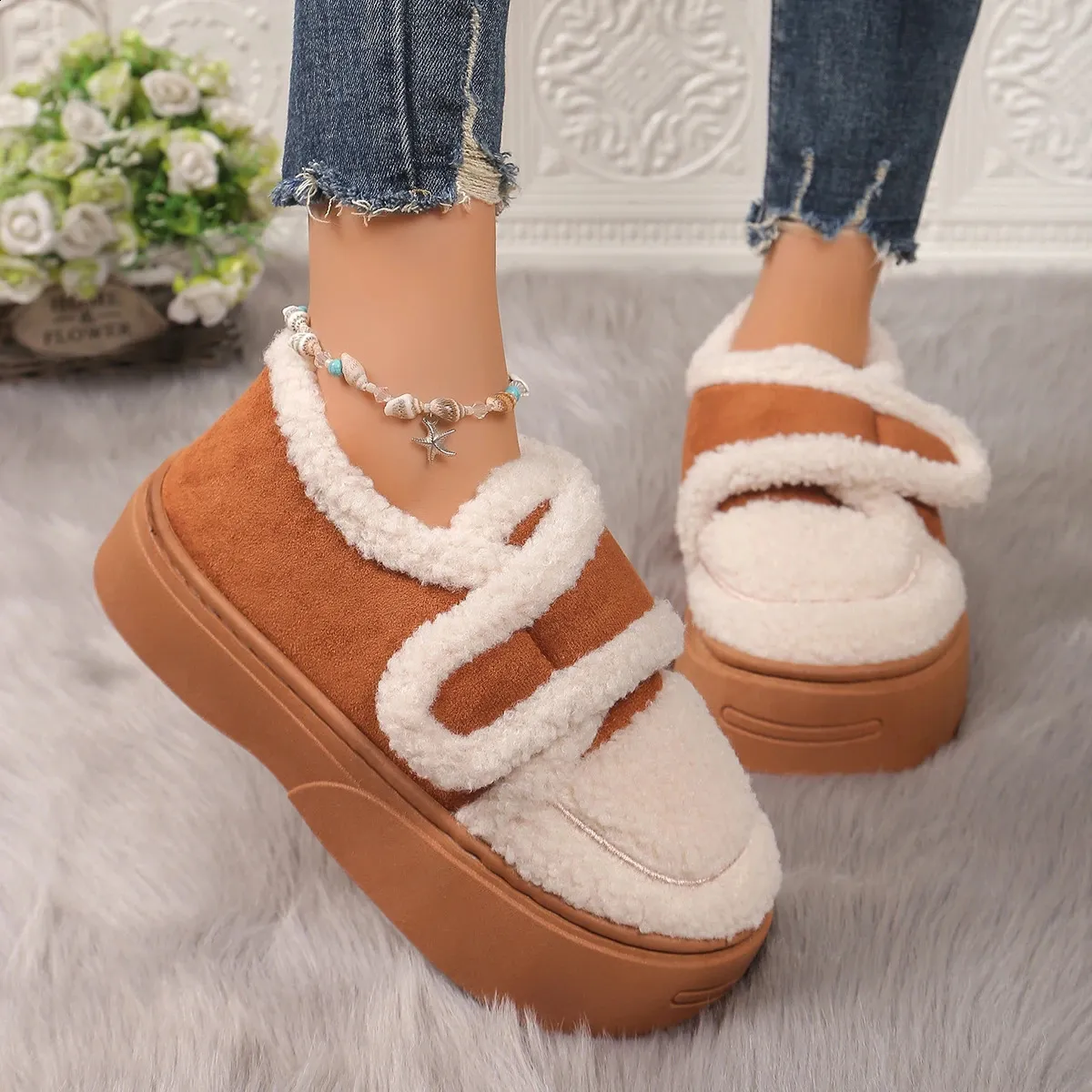 Warm Woolly Snow Boots Winter Colt With Veet And Thick Soled Non-slip For Women All Cotton Shoes 240830_voghion.com