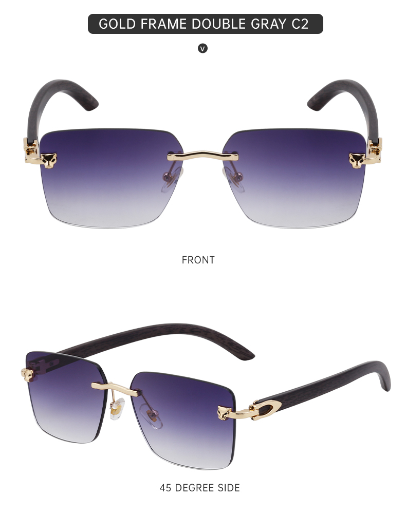Vintage Square Rimless Sunglasses Men  Brand Fashion Frameless Sun Glasses For Male Anti Blue Light Eyeglasses UV400_voghion.com