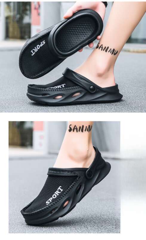 Men's Summer Outerwear, Soft Slippers Breathable, Non-slip, Thick Bottom Sandals For Sport And Casual,_voghion.com