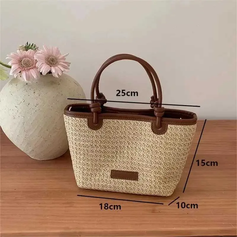 Nuovo Str Woven Crossbody per le donne 2024 Rattan Vacation Bucket Shoulder Bags Summer Seaside Beach Handheld_voghion.com