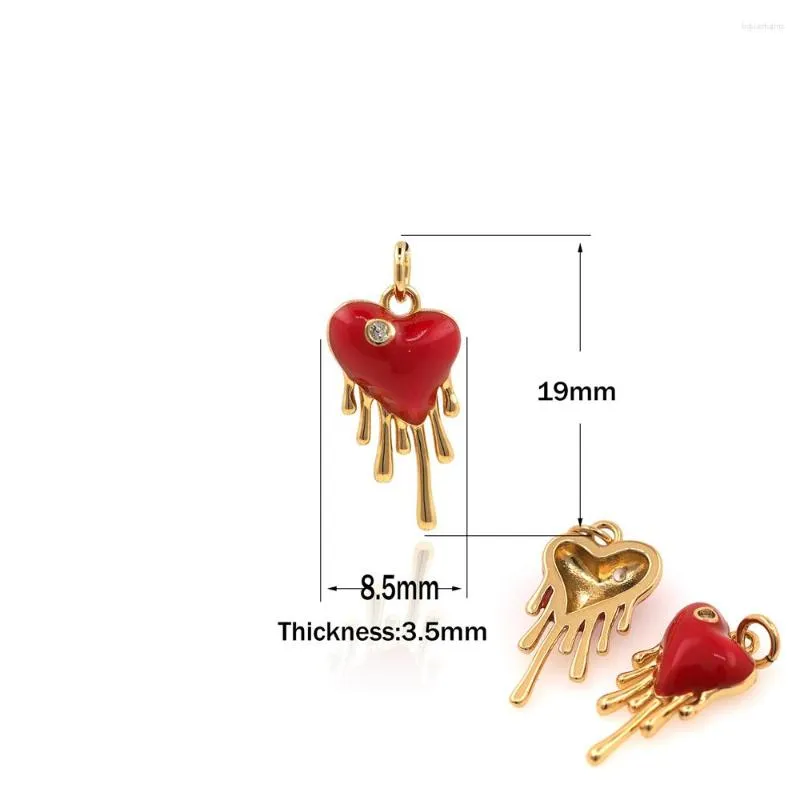 Pendentif cœur émaillé charm pour collier plaqué or_voghion.com