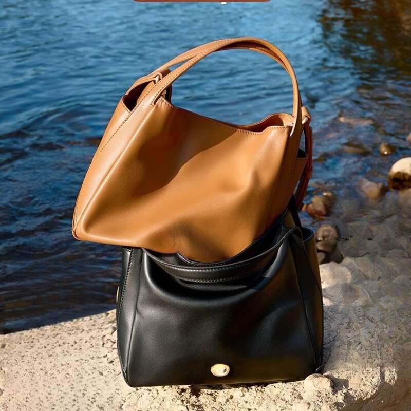 Perfect Bag Kopfschichtpapier Gemüsekorb 2025 Neue Pendler-Umhängetasche mit großer Kapazität_voghion.com