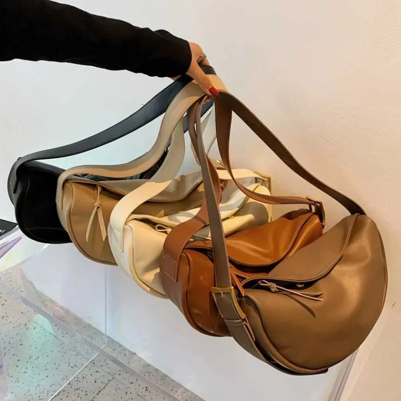 Crossbody fir Fraen Handtaschen mat grousser Kapazitéit Solid Soft Schëllertaschen Weiblech Casual Rees Hobos Bag Vintage Sac_voghion.com
