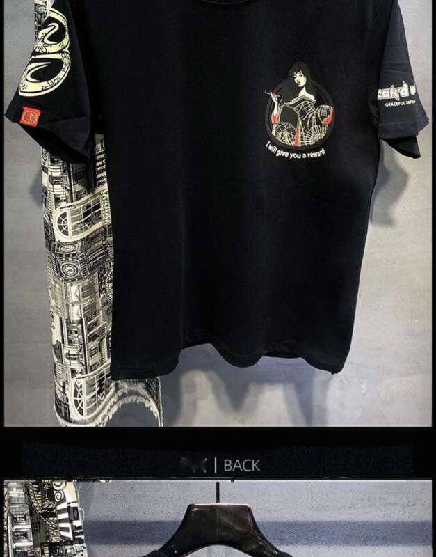 【 27000 People's Collection 】 Summer Pure Cotton Ins Short Sleeved Men's T-shirt Workwear Brand Korean Version Trendy_voghion.com