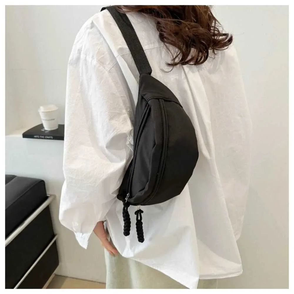 Chest Banana Women Sg Crossbody Pack Canvas Running Waist Bag Casual Fanny Packs Sport Half Moon Belt Ba241021_voghion.com