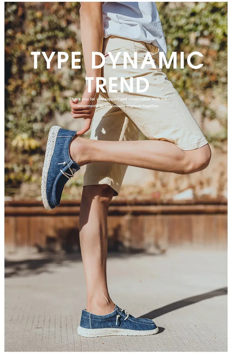 Men's Casual Flat Shoes Comfortable Breathable Canvas Trainers_voghion.com