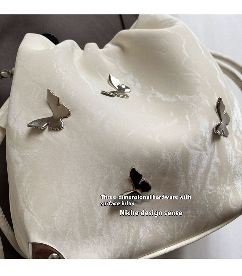 Borsa a mano Super Niche per donna Nuova borsa a secchiello popolare a forma di farfalla, versatile, monospalla, diagonale_voghion.com