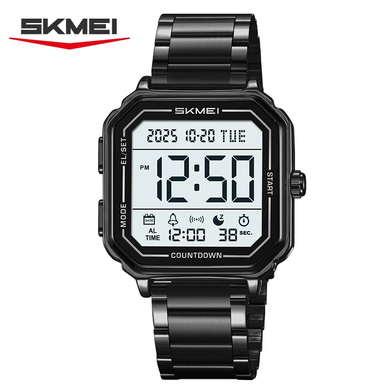 Men's Digital Business Watch With Chronograph And Dual Time Display_voghion.com