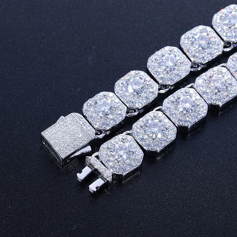 Moissanite Diamond Tennis Chain Necklace For Men And Women_voghion.com