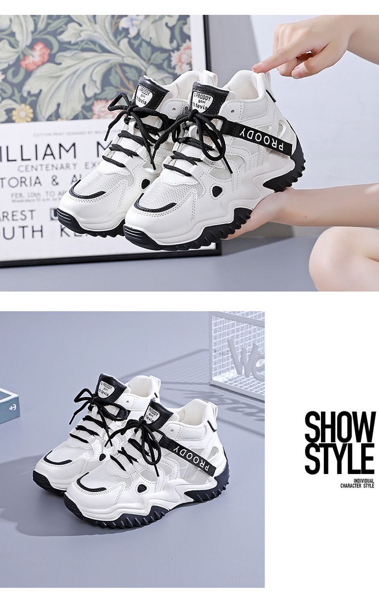 PLOVER beliebte ausgehöhlte Papa-Schuhe im Sommer 2024, neue vielseitige, atmungsaktive Sportsandalen mit dicker Sohle für Damen_voghion.com