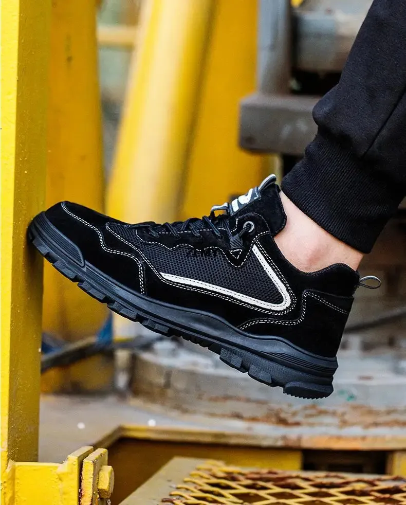 Chaussures de sécurité pour hommes, sans embouts métalliques, embouts en plastique, isolées, 6 kV, réfléchissantes, 250402_voghion.com