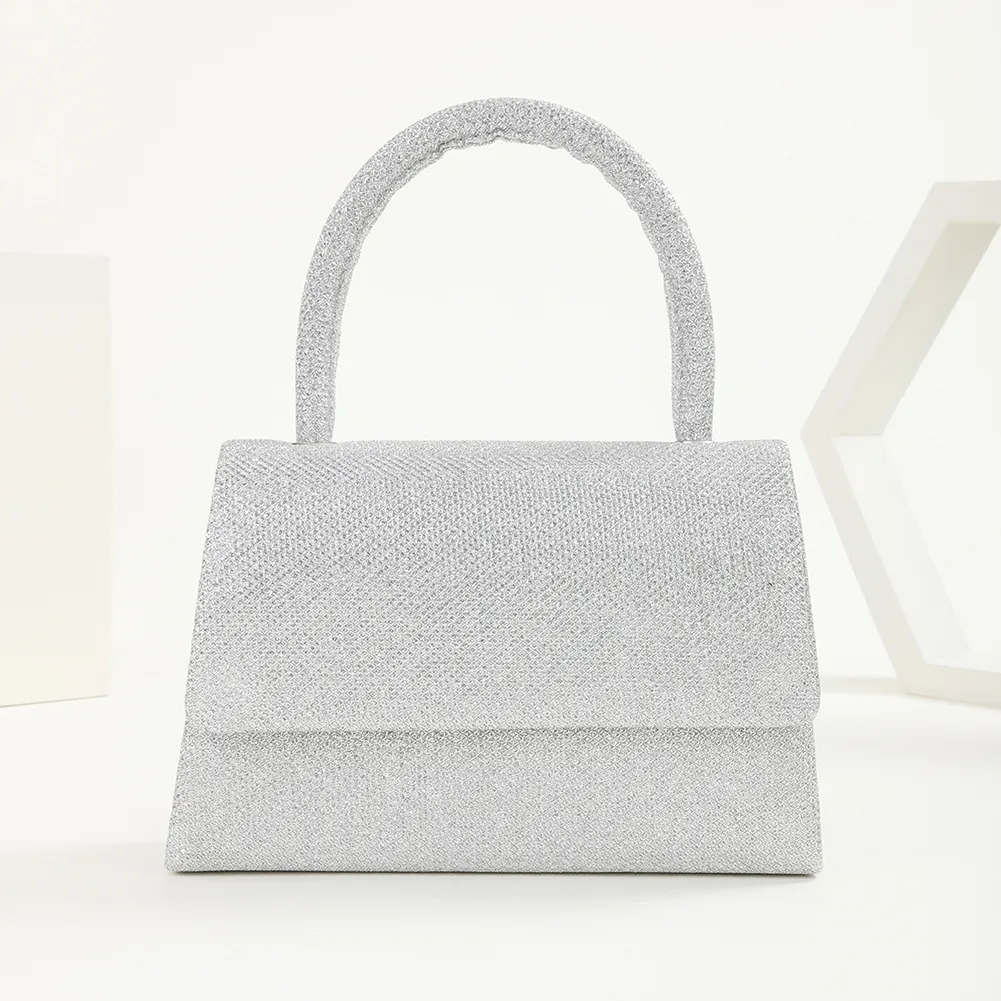 Women Fashion Solid Color Sequins Glittering Wrist Versatile Evening Top-Handle Dinner Party Wedding Bag_voghion.com