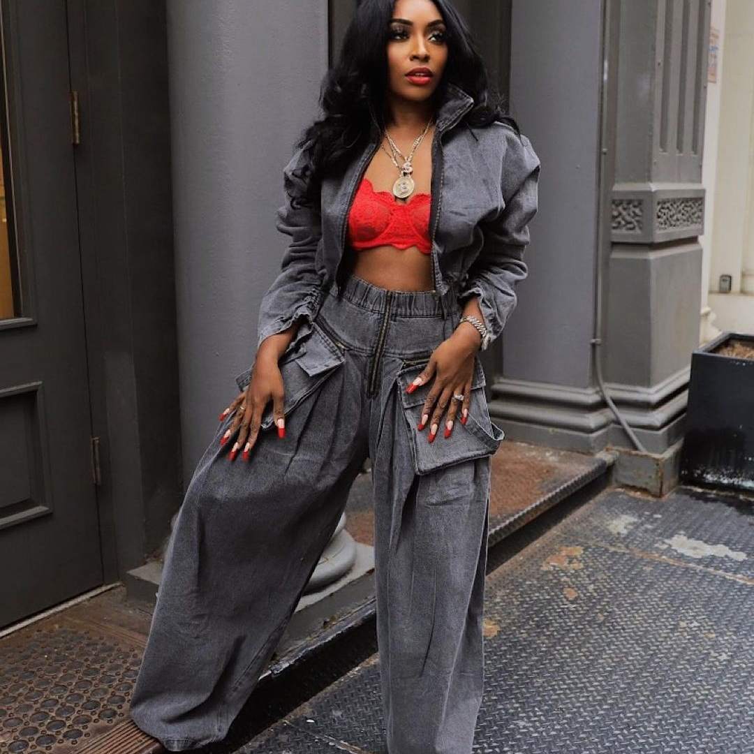 Women’s Clothing Women’s Casual Loose Fitting Denim Suit