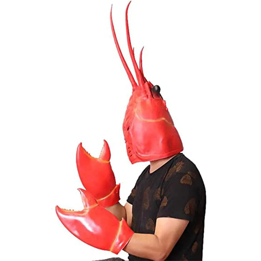 Lustige Krabbenscheren Handschuhe Waffe Requisiten Halloween Cosplay Kostüm Tier Hummer Maske Party Karneval Zubehör 240_voghion.com