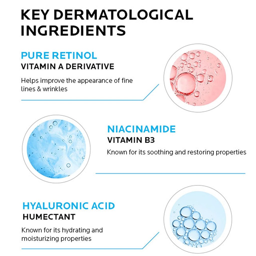 La Roche-Posay Pure Retinol Anti-Aging and Fade Fine Lines Essence Hydrate Brighten Smoothing Skin Whitening Face Serum_voghion.com