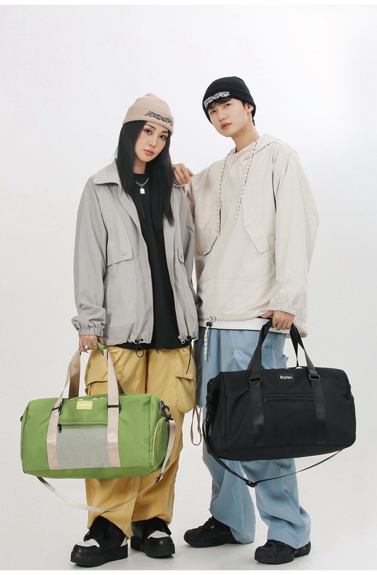 Men's and women's wet dry separation fitness bag, outdoor travel with shoe compartment luggage bag, can be used as a lever handbag_voghion.com