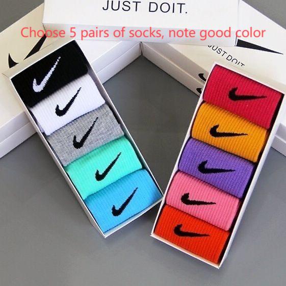 Coffret cadeau Nlke pour hommes et femmes avec chaussettes identiques, chaussettes de sport, de course, de basket-ball, déodorantes, tout-en-un, en coton, pour étudiants d'hiver