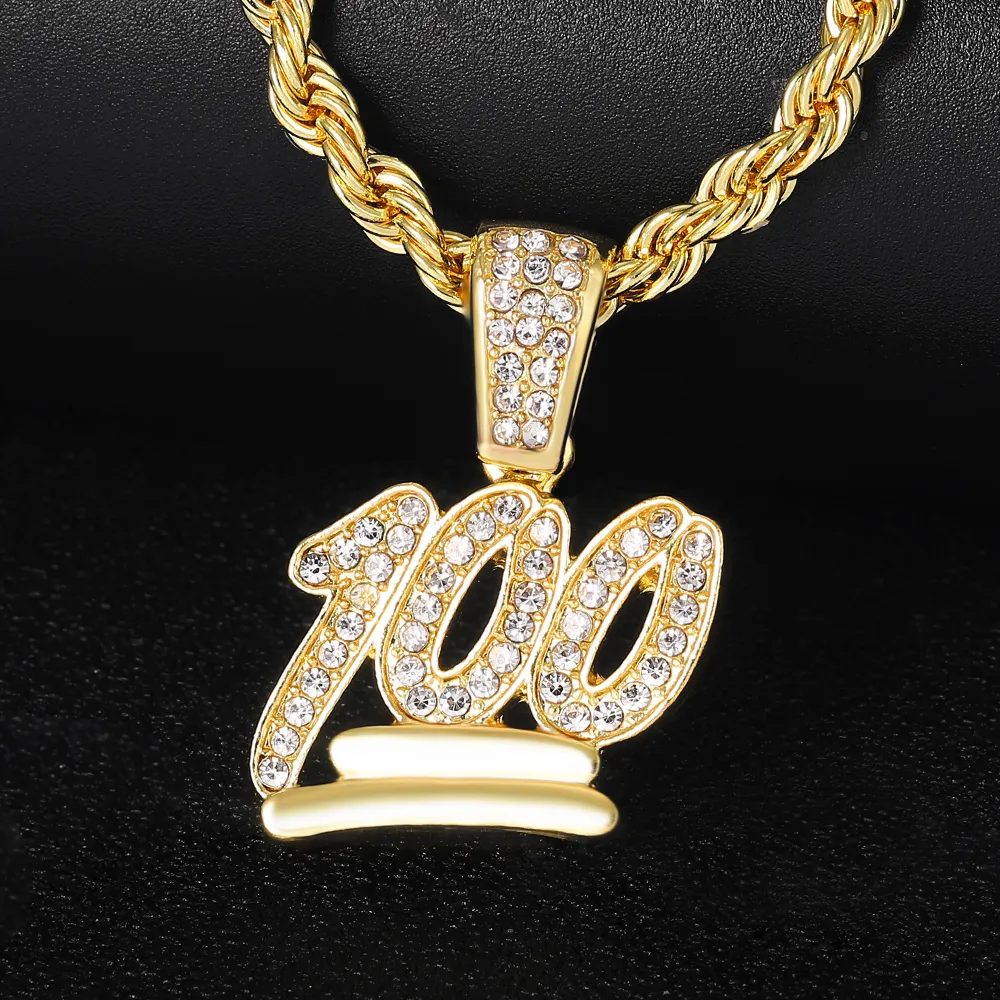 Hängsmycken Halsband Hiphop 100 Poängs Repkedja För Iced Out Strass Smycken Män Kvinnor Daglig Dekoration_voghion.com
