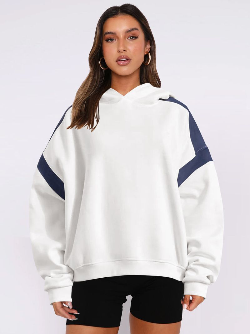 Women's Clothing contrast color drop shoulder high-end_voghion.com