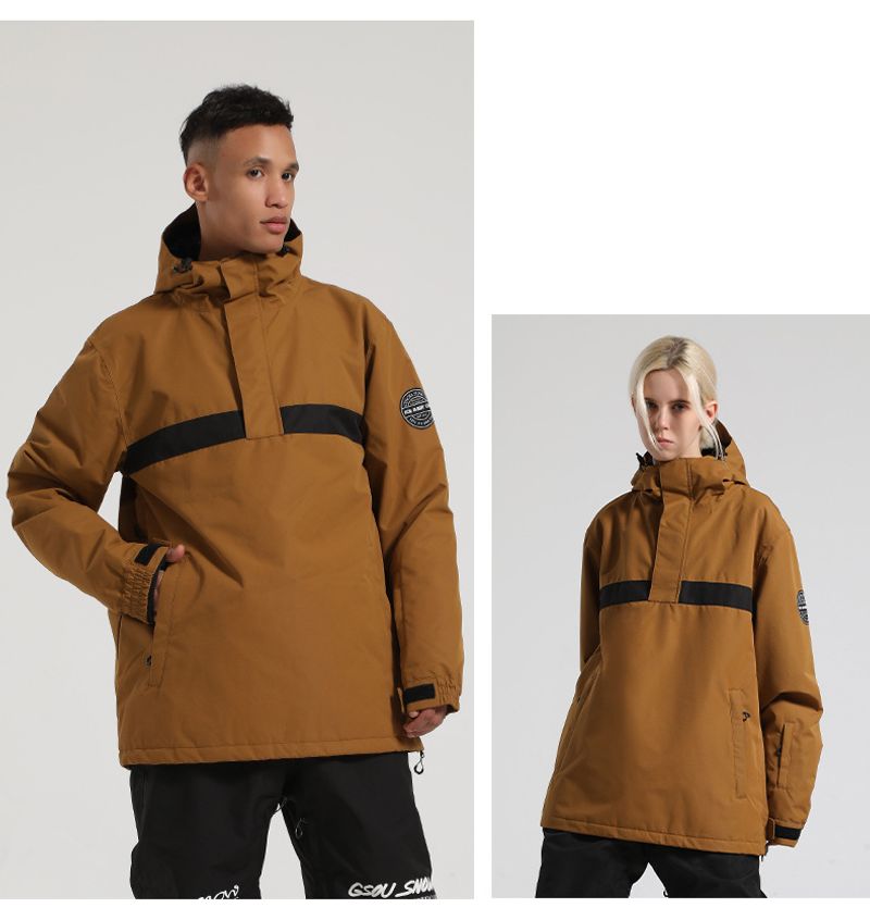 New winter ski wear men's single and double board loose waterproof breathable warm red snow suit women's outdoor skiing_voghion.com