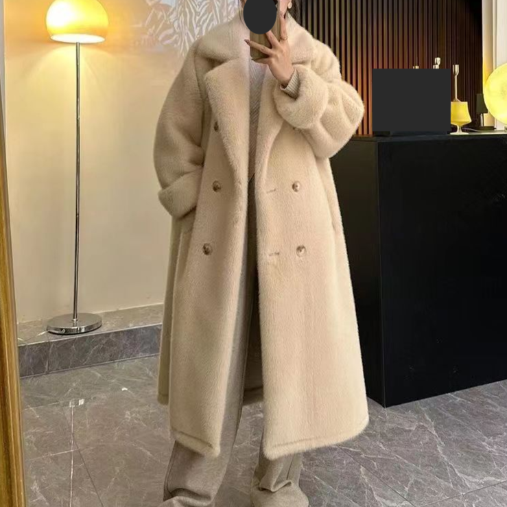 Women's Clothing Autumn and winter new fur coat mink velvet long lambswool loose fur coat women's clothing