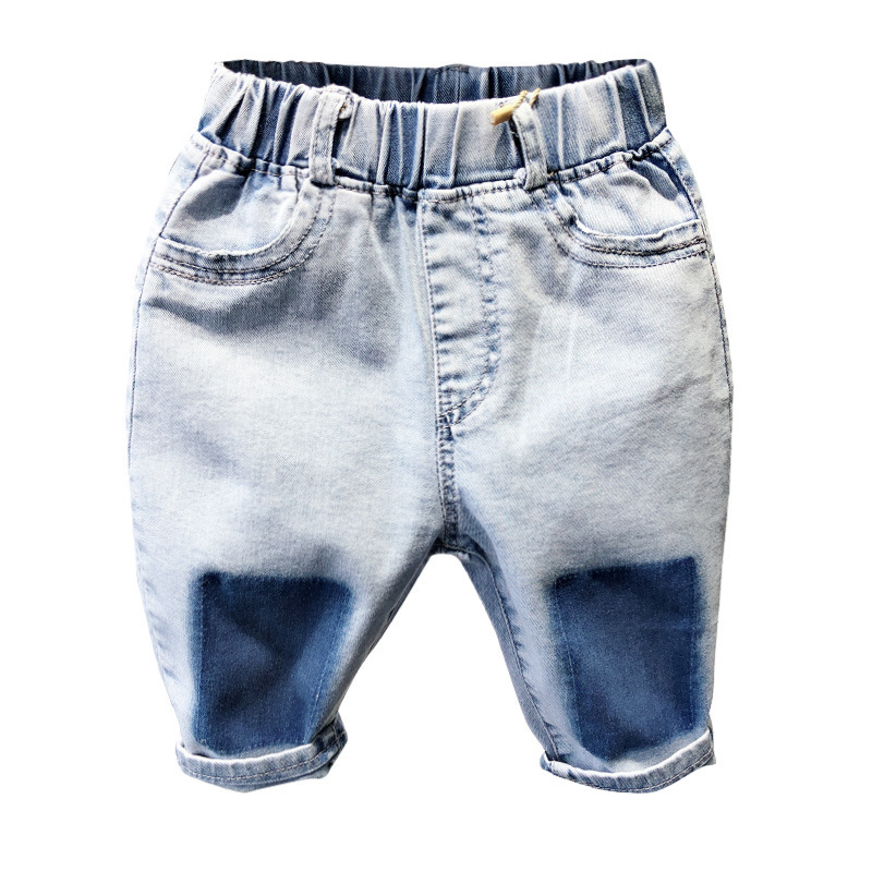 Mutter & Kinder kinder denim shorts kinder jeans Jungen lose shorts zwei-ton shorts_voghion.com