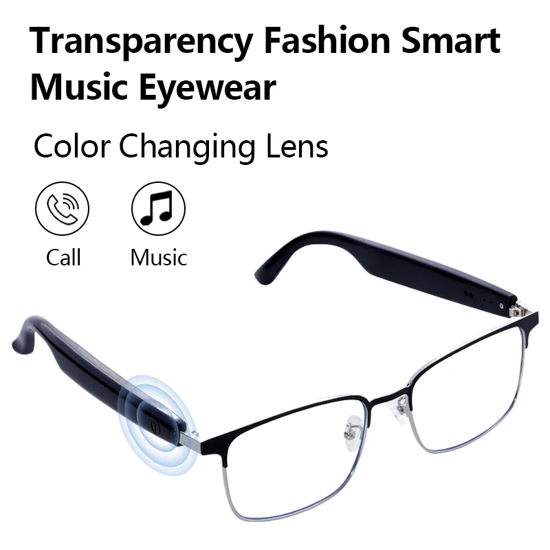 Smart Audio Glasses Call Music Earphones AI Voice Assistant UV400 Polarized Blue Light Sunglasses For Man/Woman_voghion.com