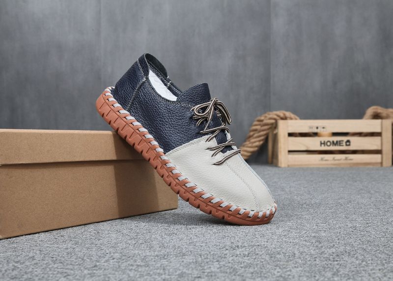 Scarpe estive nuove in pelle casual sportive estive da guida con punta a strato in pelle di mucca mocassini fatti a mano da uomo_voghion.com