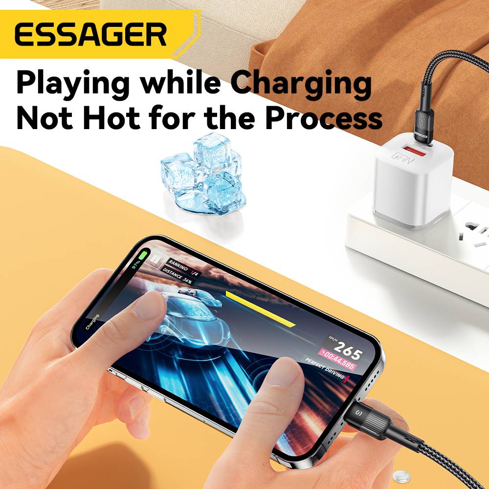 LANSKLBD Essager USB C Cable For IPhone 14 13 12 11 pro Max XS 20W Fast Charging Cable Data Line Charger For iPad Mobile Phone Wire Cord_voghion.com