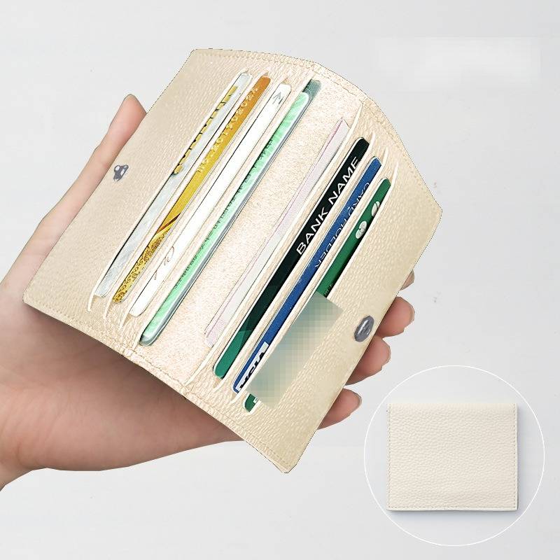 Ultra Slim Genuine Leather Card Holder For Women & Men – Minimalist RFID Blocking Wallet With Multiple Card Slots For ID, Credit Cards_voghion.com