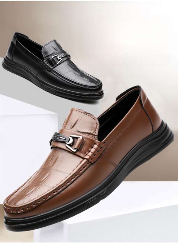 Lederschuhe Herren Loafer Schuhe Hochwertige Slip-On Loafer Bequeme weiche Fahrschuhe Herrenschuhe_voghion.com