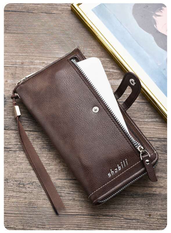 Neue lange Geldbörse für Herren mit mehreren Karat Ketten, Handtasche mit großem Fassungsvermögen für Jugendliche, Geldbörse_voghion.com