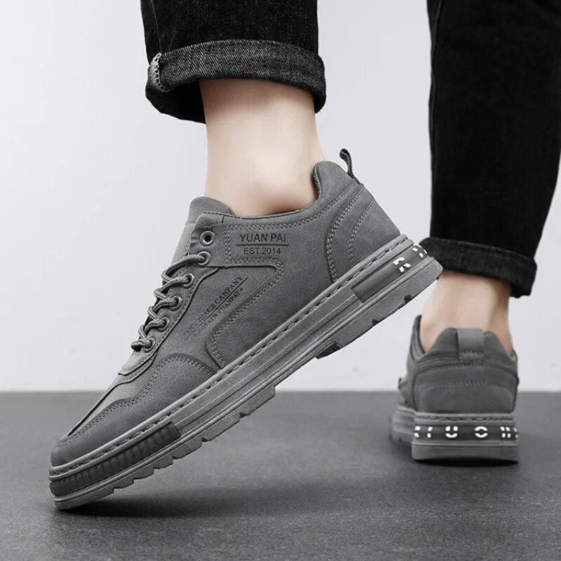 Caual Shoe for Men Summer Outdoor Platform Hiking Work Boot 2024 Fahion Deigner Leather Loafer Zapato Para_voghion.com