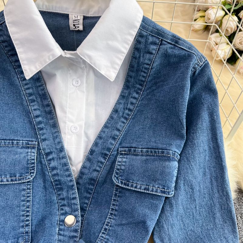 Women's spring and autumn new version of the mid-length shirt dress_voghion.com