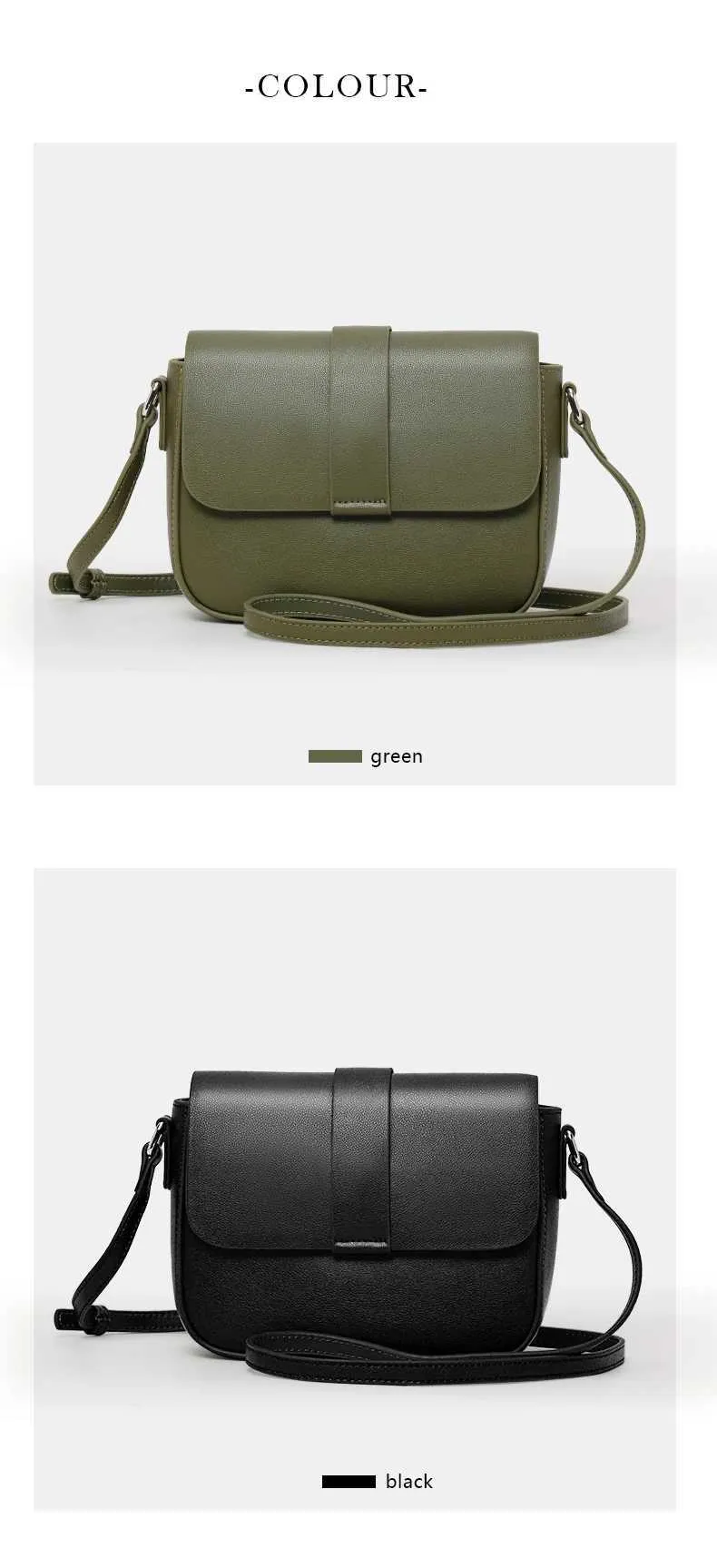 Aidrani Umhängetasche aus echtem Leder für Damen, 100 % weiches Rindsleder, stilvolle und schlichte quadratische Schultertasche, ba241210_voghion.com