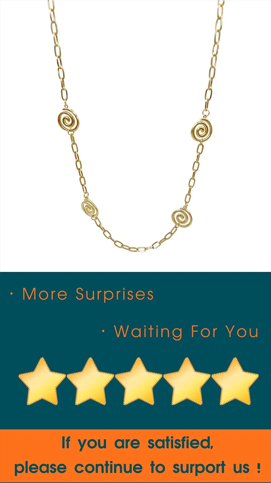 Chaînes YVE Mode Vintage Tempérament Collier En Acier Inoxydable Plaqué Or 14K Spirale ing Hip Hop Tendance Chaîne De Pull_voghion.com