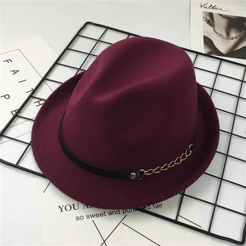 Κορεάτικο Φθινόπωρο-Χειμώνας Βρετανική Μόδα Ρετρό Τσόχα Μικρή Κωνική Τοπ με Σγουρά Άκρα για Άνδρες και Γυναικεία Κωνική Τάση Καπέλου Τζαζ_voghion.com