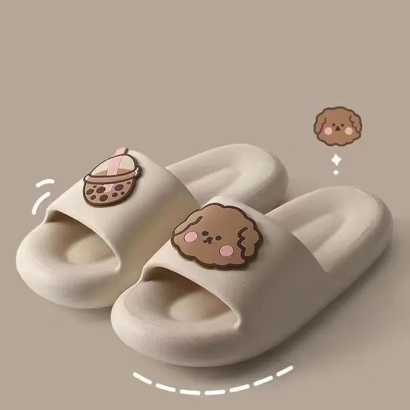 Feeg Cool on Shit Pantoufles d'été pour femmes, pour l'intérieur, pour la maison, pour couples, antidérapantes, silencieuses, semelles épaisses, pour salle de bain et douche_voghion.com