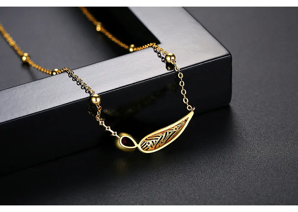 Designer Wings Aaa Zircon Necklace Minimalist Wedding Jewelry_voghion.com