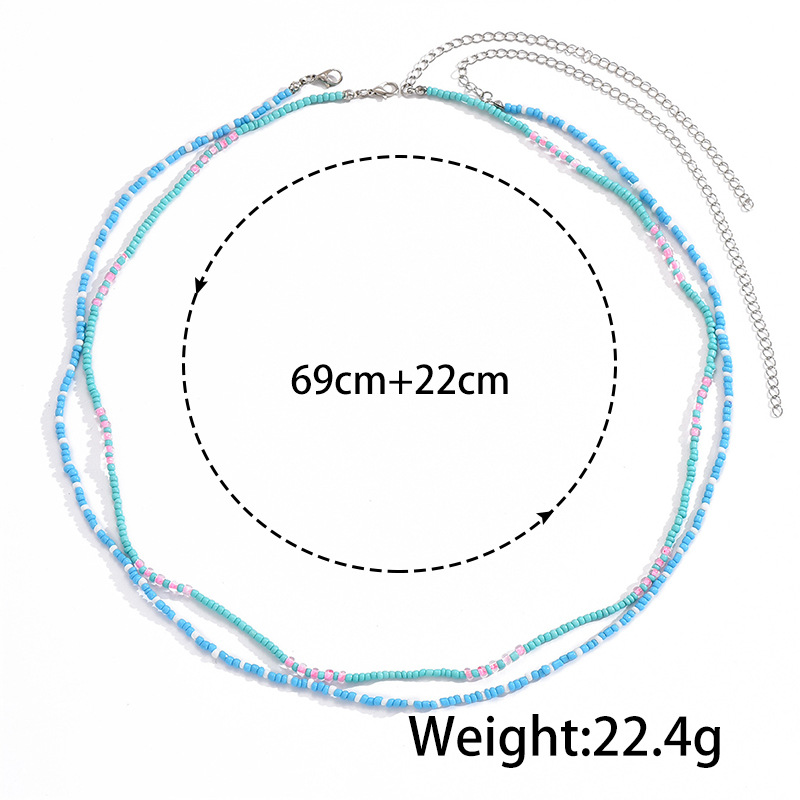 Jewelry Bohemian shell tassel waist ethnic style rice bead beaded adjustable body chain_voghion.com