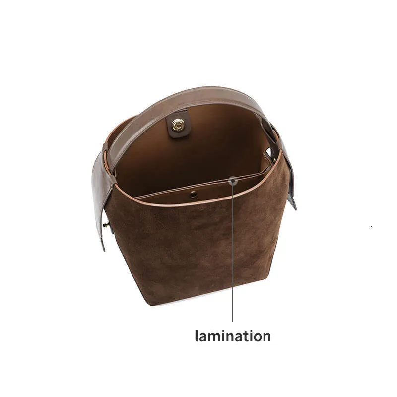 LA FESTIN Original Femmes 2024 Nouveau Seau En Daim Décontracté Sacs À Main Épaule Bandoulière Sac D'hiver_voghion.com