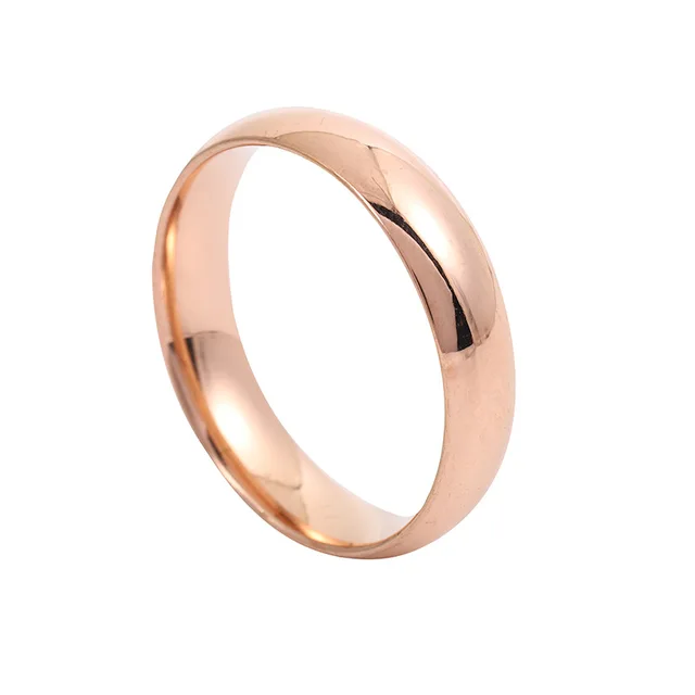 Anello squisito in acciaio inossidabile con coppia liscia in titanio da 4 mm_voghion.com