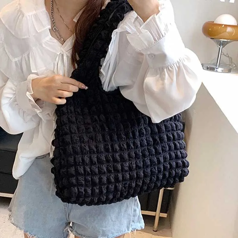 Ydlns Été Plissé Nuage Femelle Bonbon Couleur Grande Capacité Sac À Bandoulière Sacs À Main Shopping Filles Pochette Fourre-Tout_voghion.com