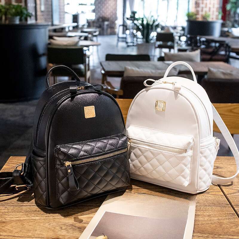 Naisten varkaudenesto 2025 Uusi PU pehmeä nahka muoti kirjonta rombu reppu naisille pienet reput_voghion.com