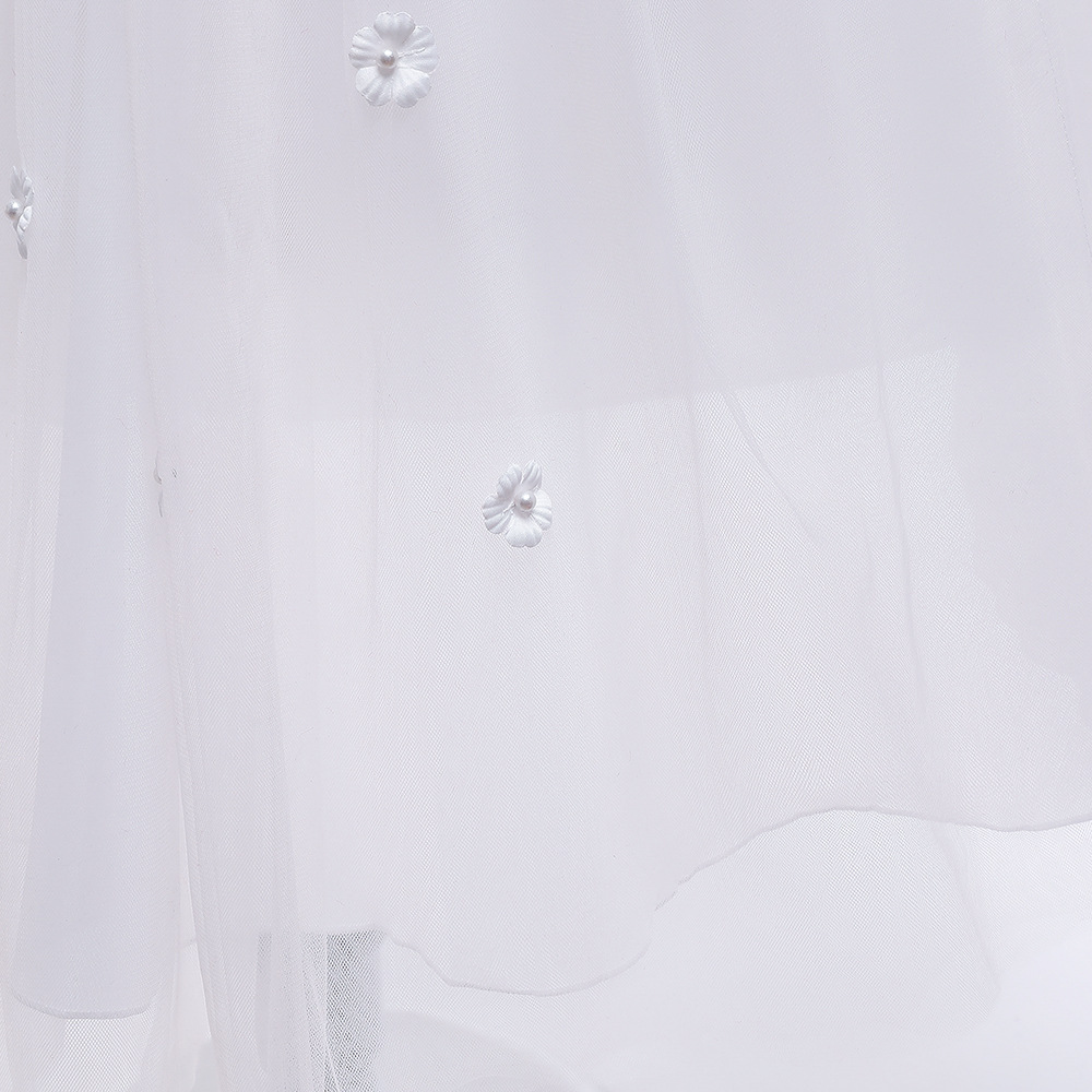 Petite robe Tutu à fleurs pour fille, fête d'anniversaire, communion, perlée, nouvel an, noël, princesse, manches volantes, 2024_voghion.com