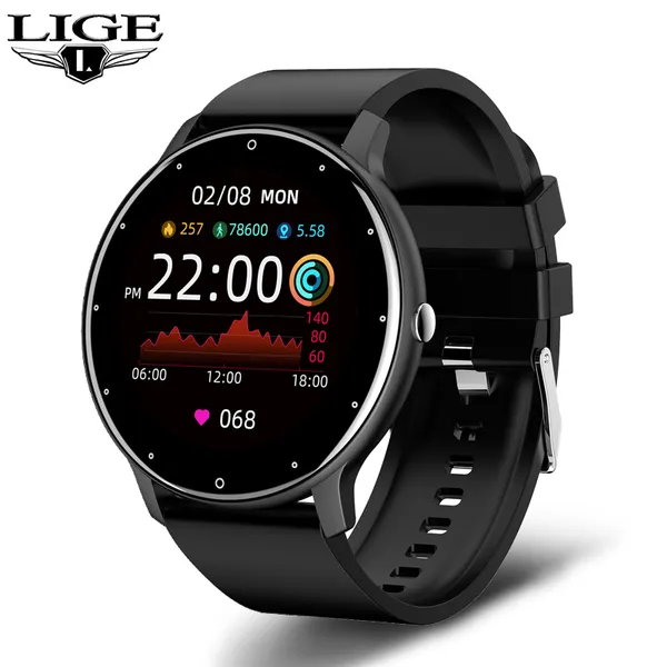 New Smart Watch Men Full Touch Screen Sport Fitness Watch IP67 Waterproof Bluetooth For Android Ios Smartwatch Men+box_voghion.com