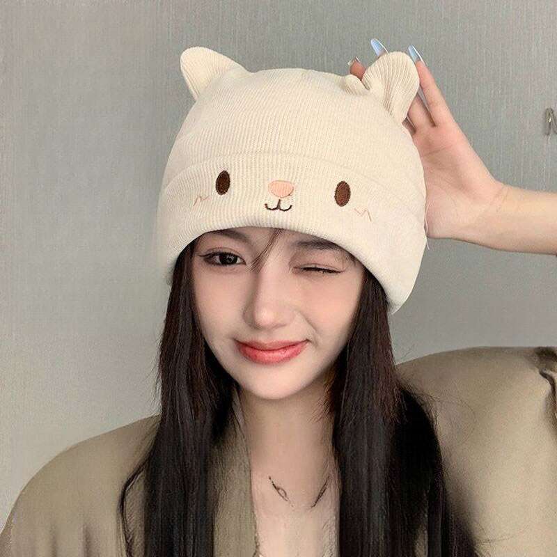 Postpartum maternità autunno e bambini sciarpa lavorata a maglia lana mostra piccolo viso carino berretto freddo inverno_voghion.com