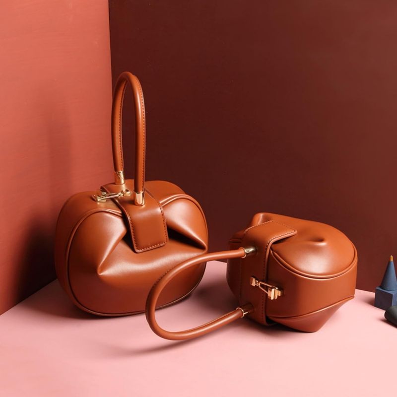 Damenhandtasche aus echtem Leder, 2024 Schulter-Retro-Mode, einzigartiges Design, vielseitige Knödeltasche, hochwertige_voghion.com