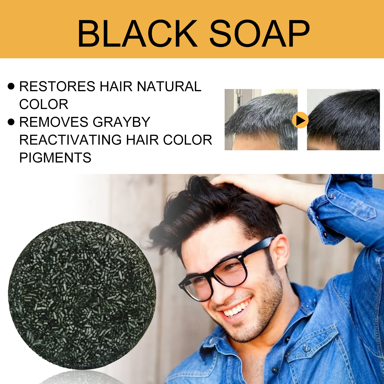 Jaysui Soap Black Thick Care Rensende Hovedbund Glat Og Stærk Hårshampoo_voghion.com